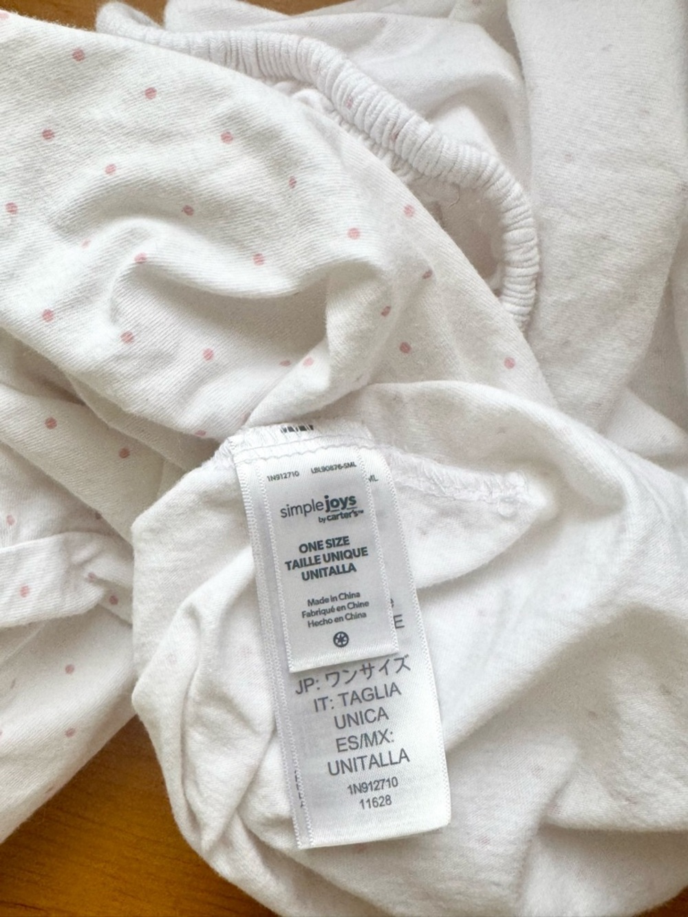 Simple Joys by Carter’s | Pink Polka Dot Changing Pad Cover - Picture 3 of 3